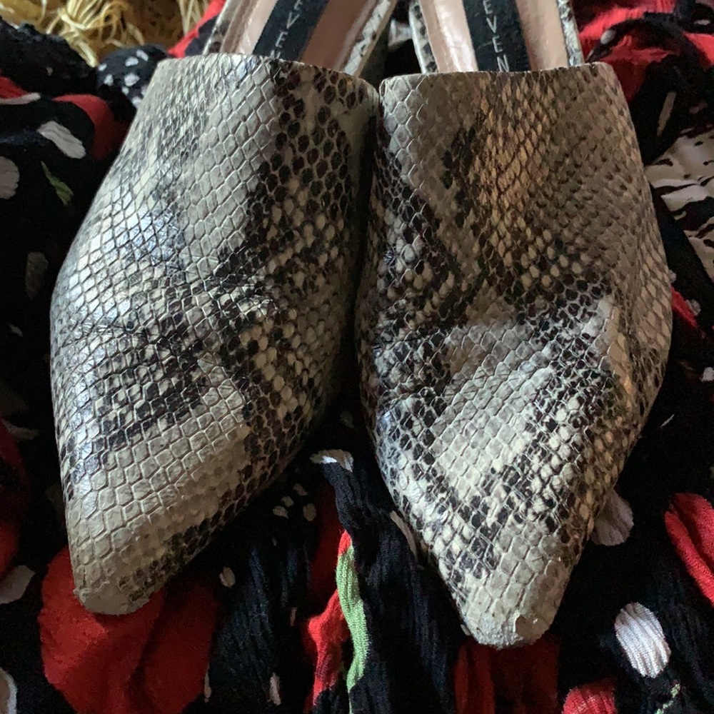 Steven By Steve Madden Simone Snake Print Mules - image 7